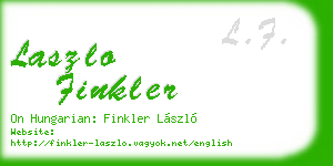laszlo finkler business card